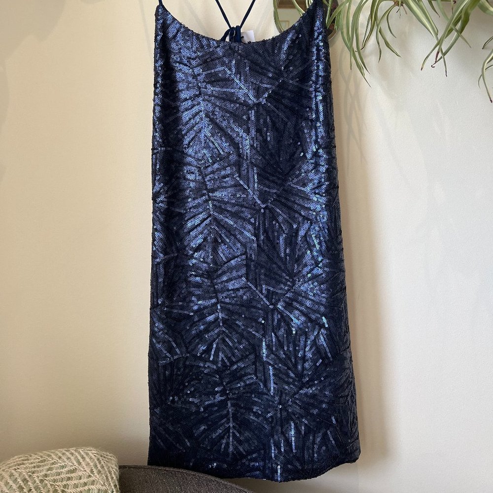 Cosmopolitan Sequin Navy Cocktail Dress